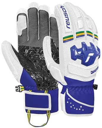 Reusch Ski Racing Handschuhe für Herren & Damen | mit Ziegenleder-Innenhand | warme, wasserdichte, atmungsaktive & robuste Rennhandschuhe mit Knöchel- & Fingerschutz, Größe 6,5-11, Worldcup Warrior SC