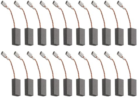 QUARKZMAN 20Pcs Balais En Carbone 15mm x 7.8mm x 5mm Balai Pour Meuleuse 6-100# Piece De Remplacement Pour Moteur Electrique Outil Rotatif Machine A Decouper Balais Pour Polisseuse Pour