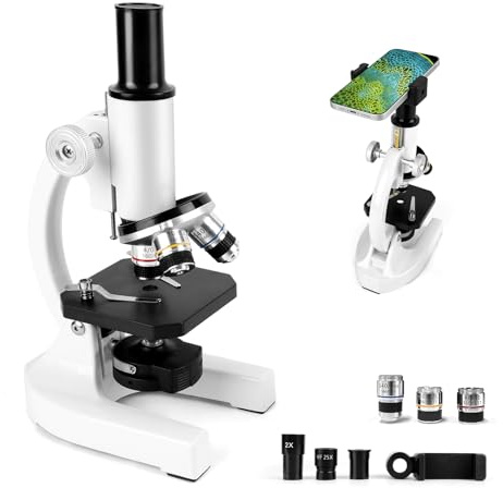 Microscope pour étudiants adultes 40-2000x Microscope avec 10x