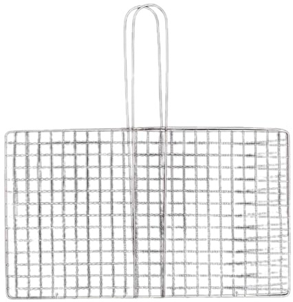 Homyl Grillkorb Edelstahl Barbecue Grillkorb Fisch Grillkorb Gemüse Grillnetz mit Ergonomischem Griff Aus Rostfreiem Material für Picknick Outdoor Grill, 40x22cm