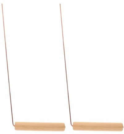 Toddmomy de Sourcier Précision en Cuivre Lot de 2 Robustes Poignée en Bois et Performance Fiable pour Prospection Aurifère et Chasse aux Fantômes