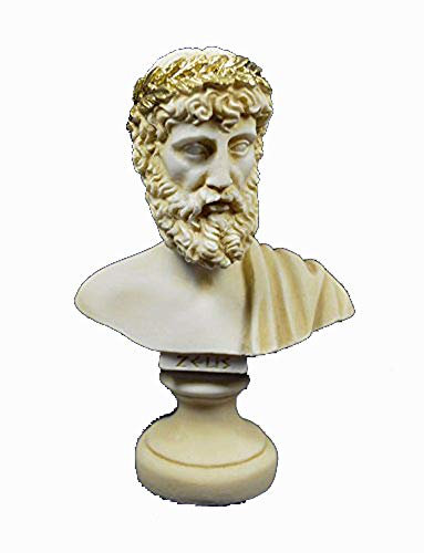 Zeus-Skulptur, antike, griechische Büste König aller Götter Statue im Alter