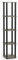 Furinno Turn-S-Tube 5-Tier Corner Square Rack Display Shelf with Square Tube, French Oak/Black