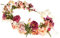 Eralove Blumenkrone Blumenkranz Haare für Frauen Hochzeit Party Damen Haarband Blumen Mädchen Rose Blumenkopf Tragen Mit Band Mutterschaft Photo Requisiten (Rot)