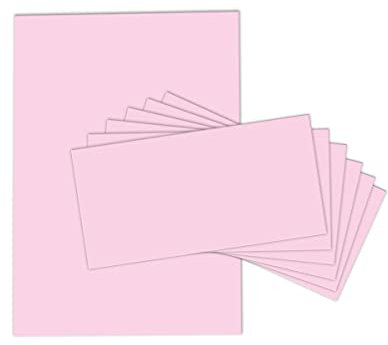 Briefpapier-Set Briefpapier mit Umschlag rosa Briefbogen einfarbiges Papier selbstklebende Umschlag Briefe Einladungen (25 Blätter + 25 Umschläge)