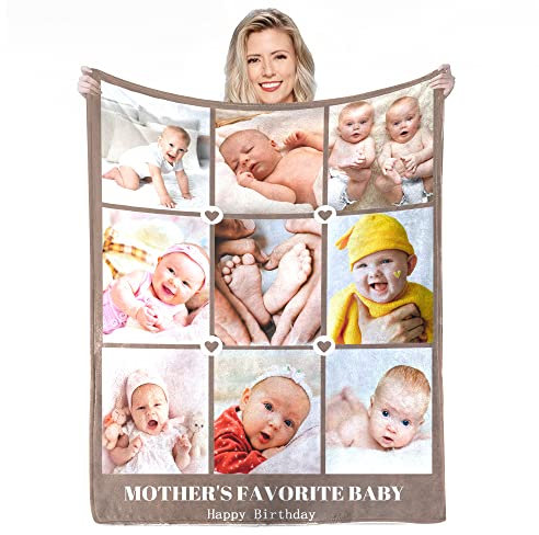 Personalisierte Decke Mit Foto,Fotodecke Mit Eigenem Foto,Worten Bild Collage Individuelle Decken, Geburtstags-Souvenir-Geschenke Personalisierte Decke für Vater, Mutter, Kinder, Hunde, Freunde