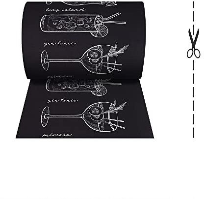 OLIVO.shop - JOKE Tappeto cucina antiscivolo lavabile, tappeto in gomma antimacchia, passatoia cucina moderna, corsia disponibile su misura, Cocktail (50x290 cm)