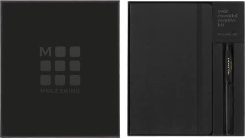 Moleskine x Kaweco - Klassisches Hardcover-Notizbuch und Nachfüllbarer Tintenroller aus ABS-Kunststoff, Nachfüllminen 0,7 mm mit Schwarzer Tinte Inklusive, Farbe Schwarz