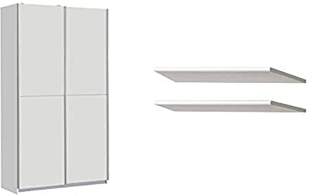 Forte Bundle of Ohio Mehrzweckschrank weiß, B x H x T: 120 x 190,50 x 42 cm + 2 x Einlegeboden