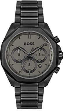 BOSS Chronograph Quarz Uhr für Herren Kollektion Cloud mit Schwarzes Edelstahlarmband - 1514016