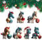 Vordpe 7 Stücke Weihnachtsbaum Pferde Anhänger, Acryl Cartoon Pferde Dekorative Ornamente, 2D Spaß Weihnachtsanhänger Deko Christbaumschmuck Weihnachtsschmuck Geschenk