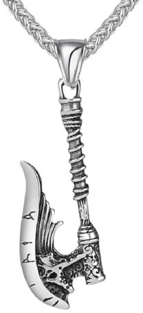 Vintage Stainless Steel Nordic Warrior Viking Rune Axe Pendant Necklace Fashion Bottle Opener Men Viking Necklace Jewelry