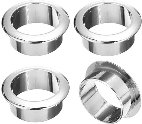 sourcing map 4Pcs Cable Hole Cover, 1-3/8 inch(35mm) ABS Office Desk Cable Wire Cord Grommet Cable Cord Organizer for Office Desktop Wire, Silver