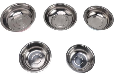 5PCS Meal Prep Stainless Steel Mixing Bowls Set, Home, Refrigerator, and Kitchen Food Storage Organizers, Nesting Bowls Big Mixing Bowls Metal Bowls Mixing Metal Prep Bowls