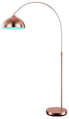RGB LED Bogen Steh Stand Lampe Leuchte inkl. Fernbedienung Farbwechlser Beleuchtung Kupfer-Farbig Höhenverstellbar