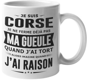 Tasse Korsika je ne ferme pas ma gueule – originelles Geschenk Korsika – Geschenkidee für Geburtstag, Weihnachten, Partys – Tasse Corsica 330 ml Keramik – Geschenke Korsika Humor