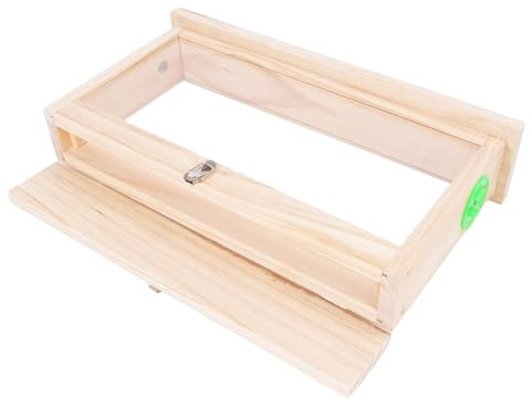 RiToEasysports Boîte d'élevage d'abeilles avec Panneaux Transparents à 2 Côtés, Boîte 'Apiculture en Bois Ventilée pour Le Stockage du Miel, élevage de Couvain, Ruche 'Observation éducative 21,7