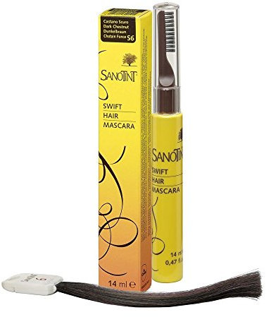 Sanotint - Swift Hair Mascara S6 „Dunkelbraun“ - Für die schnelle Ansatz-Coloration - 1x 14 ml