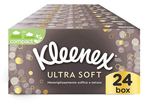 Scottex Papel Ultra Soft Box pañuelos, 24 cajas de 80 pañuelos