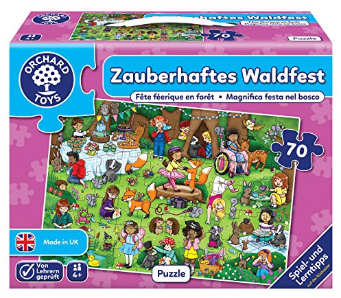 ORCHARD TOYS 10242 - Puzzle, Zauberhaftes Waldfest, 70 Teile, 61 x 42 cm