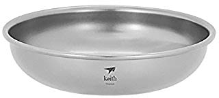 Keith Titan Teller 150 ml ~ 450 ml Outdoor Geschirr Camping Teller Reisen Ultraleichte Schüssel (150 ml-Ti5362)