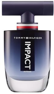 Tommy Hilfiger – Eau de Toilette Tommy Impact Intense 100 ml – Profumo Uomo – Fragranza Ambery Woody – Note Ambrate e Legnose – Flacone in Vetro con Gradiente Blu
