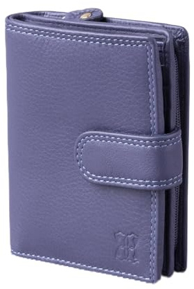 Lakeland Leather Ladies Small Leather Tab Purse in Purple