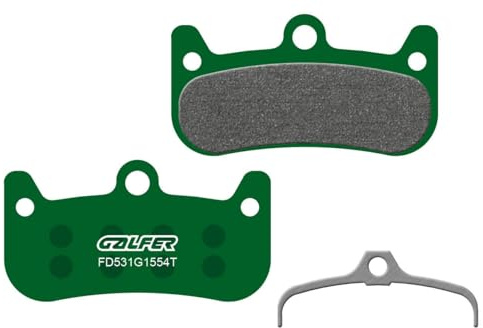 GALFER G1554T Pro Bike Brake Pads, Semi-metal, Made in Spain, For Formula Cura 4 Pro, One Size, Green, Rear, Bicycle