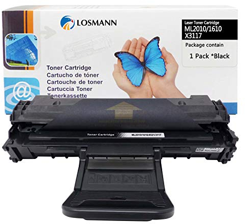 LOSMANN 1x Schwarz Toner Kompatibel für Samsung ML-2010 ML-1610 SCX-4521 ML-1615 ML-1620 ML-1625 ML-2000 ML-2010L ML-2010P ML-2010PR ML-2010R ML-2015 ML-2020 ML-2510 ML-2520 ML-2570