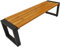 Primario Grande Gartenbank, Parkbank - Gartenmöbel, Outdoor Bank mit 350kg Tragfähigkeit - Sitzbank Holz Wetterfeste (Grande-BO, Pinia, 125cm - Sitzlänge, CE)