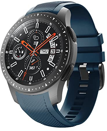 ANBEST Cinturino per Samsung Gear S3 Frontier/Galaxy Watch 46mm 2019 Cinturino di Sostituzione in Silicone Senza Cinturino per Gear S3 Classic Bracelet