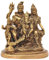 Modfash Messing Lord Shiva Parvati und Ganesha Murti Shiv Familie Parivar Idol Statue für Home Decor Mandir Tempel Geschenk Schaustück 15,2 cm Höhe