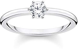 THOMAS SABO Ring weißer Stein silber 925 Sterling Silber TR2313-051-14-50