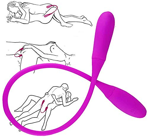 Paar Vibrator Doppeldildo Paar Klitoris/Anus/Vagina/Brustwarze/G-Punkt Stimulator Vibrator Silikon Paar Vibrator Sexspielzeug Lesben Sexspielzeug Mit 7 Modi
