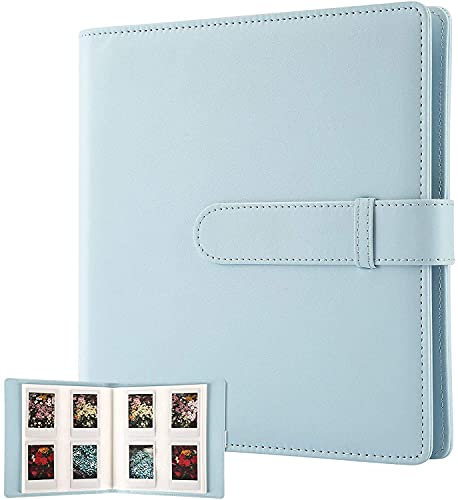 Fotoalbum mit 256 Taschen – Passend für Fujifilm Instax Mini 9 / Mini 8 / Mini 90 / Mini 25 / Mini 11 / Mini 12 / Mini Link Drucker, Snap PIC-300, Kodak Zink Fotopapier (54x86 mm) (Blau)