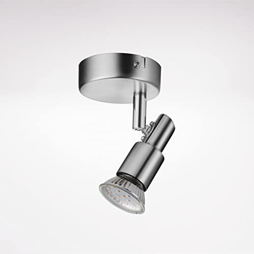 IMPTS LED Deckenleuchte Deckenstrahler 1 flammig I Wohnzimmerlampe I Deckenlampe I Wandlampe I Deckenspot I 1er Spotleuchte I Inkl. 3W GU10 (1 Spot)…