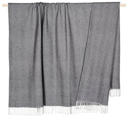 PAD - Decke, Kuscheldecke - Fine Edge 50% Baumwolle, 50% Polyacryl - Farbe: anthrazit - 150 x 200 cm