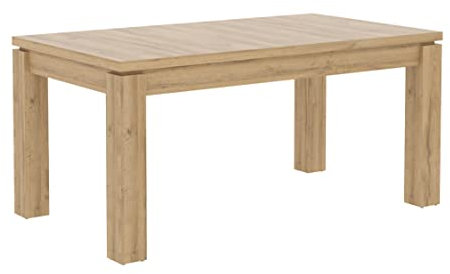 FORTE Havanna Esstisch ausziehbar, Holzwerkstoff, Alteiche, B x H x T: 160,4÷206,4 x 76,1 x 90,4 cm