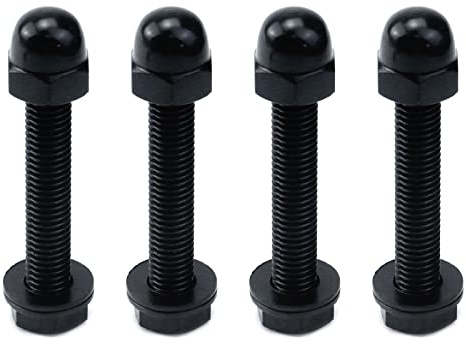 HEVSTIL 4er-Pack M6 Hex Socket Cap Bolts with Acorn Cap Nuts and Screws Nuts Washer,Metric Hex Socket Cap Bolts Kit for Barn Door