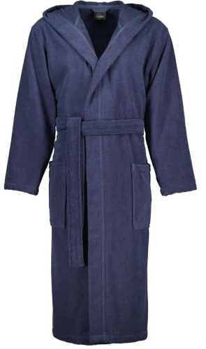 Cawö Home Bademäntel Herren Kapuze Uni 829 blau - 17 XL