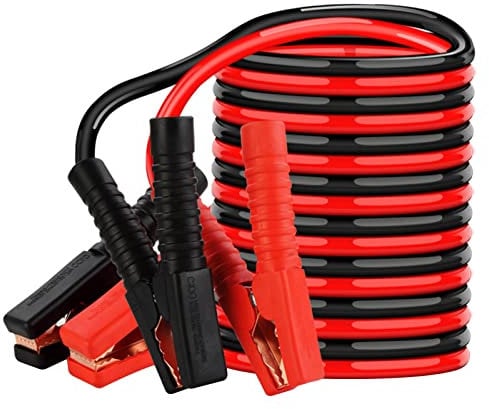 Cdemiy Cable de Demarrage Voiture, 3m 600A Cable Voiture, Câbles de Démarrage pour Auto, avec Pince Batterie Voiture, pour Compresseurs de Voitures à Moteur Essence et Diesel