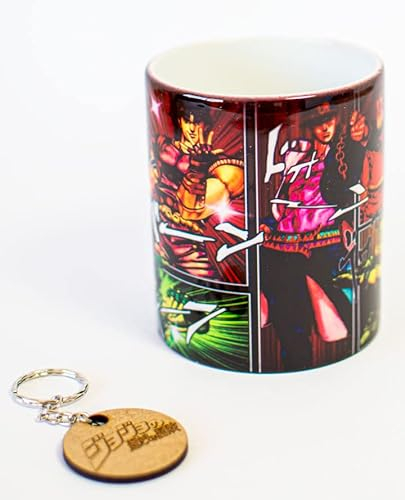 TusPersonalizables Tasse und Schlüsselanhänger kompatibel mit JOJO'S BIZARRE ADVENTURE FANART