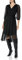 DKNY Damen-Kleid, plissiert, Wickeloptik, Tiefschwarz, 40