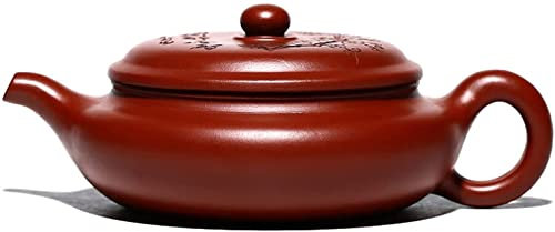 HHUARI Kettle Teapot Flat Drum Handmade Authentic Purple Clay Kettle The New