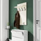 AKKE Garderobenpaneel Wandgarderobe Mit Ablage Wandpaneel Garderobe PVC Maxi Sonoma 120cm x 60 cm