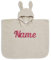 Elefantasie Baby Badeponcho mit Name Bestickt Poncho aus Frottee Baumwolle Beige