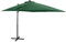 LAPOOH Ampelschirm mit Mast, Balkon Sonnenschirm, Marktschirm, Garten, Balkon Schirm, Sonnen Schirme, Balkonschirm, und LED-Leuchten Grün 250 cm