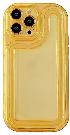 Cutecasee Compatible with iPhone Case for Women Girls, Cute Luxury Transparently Candy Color Bumper Clear Anti-Scratch Shockproof Soft Phone Case for iPhone 12 Pro Max, Orange