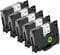 NineLeaf 5 Pack Replacement for Brother P-Touch Tze-FA231 TzeFA231 TZFA231 Aze-FA231 12mm 0.47'' Iron-on Fabric Textures Clothing Black on White Label Tape for Ptouch PT-3600 4000 Label Maker