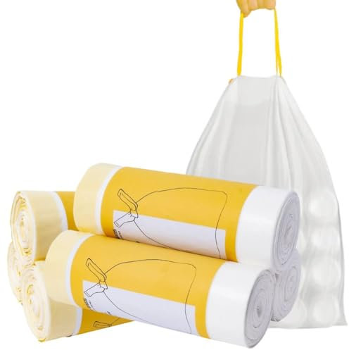 QIYIG Bin Liners 20L 25L 30L Bin Bags Drawstring Trash Bags Large Strong Garbage Bags 20-25-30L(100Count)